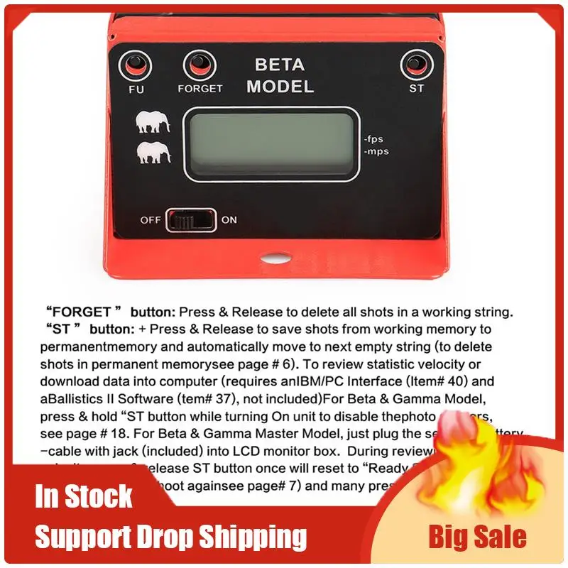 PPT – testeur de vitesse pour chronographe, pour jeu de guerre, écran LCD GZ35-0005 (rouge), installation facile, offre spéciale