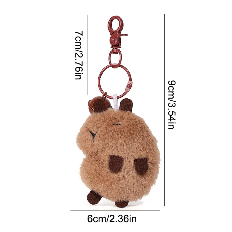 Schöne Cartoon Capybara Plüsch Schlüssel bund Stofftier Puppe Spielzeug Kawaii Plüsch Puppen Schlüssel halter niedliche Tasche Anhänger Mädchen Geschenke