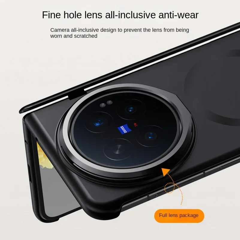 

For VIVO X Fold 6 VIVO X Fold 5 Built-in Magnetic Ring With Front Glass Film Protective Case Hinge Protection Cover