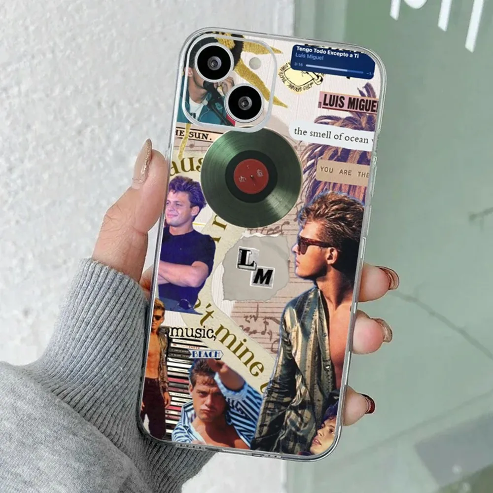 Singer L-Luis Miguel Phone Case For iPhone 16,15,14,13,12,11 Plus,Pro,Max,XR,XS,X,7,8 Plus,SE,Mini Transparent Silicone Soft