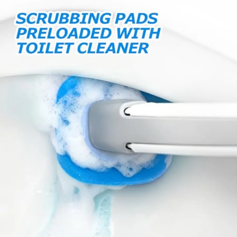 Disposable Toilet BrushandToilet Bowl Brush and Holder Set - Toilet Scrubber Brush, Toilet Bowl Cleaners, Household Essentials, view 3