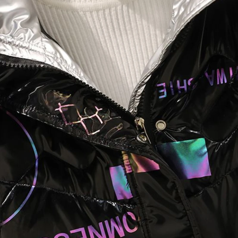 2023 New Women Down Cotton Coat Winter Jacket Female Mid Length Version Parkas Loose Hooded Outwear Thick Warm Outcoat