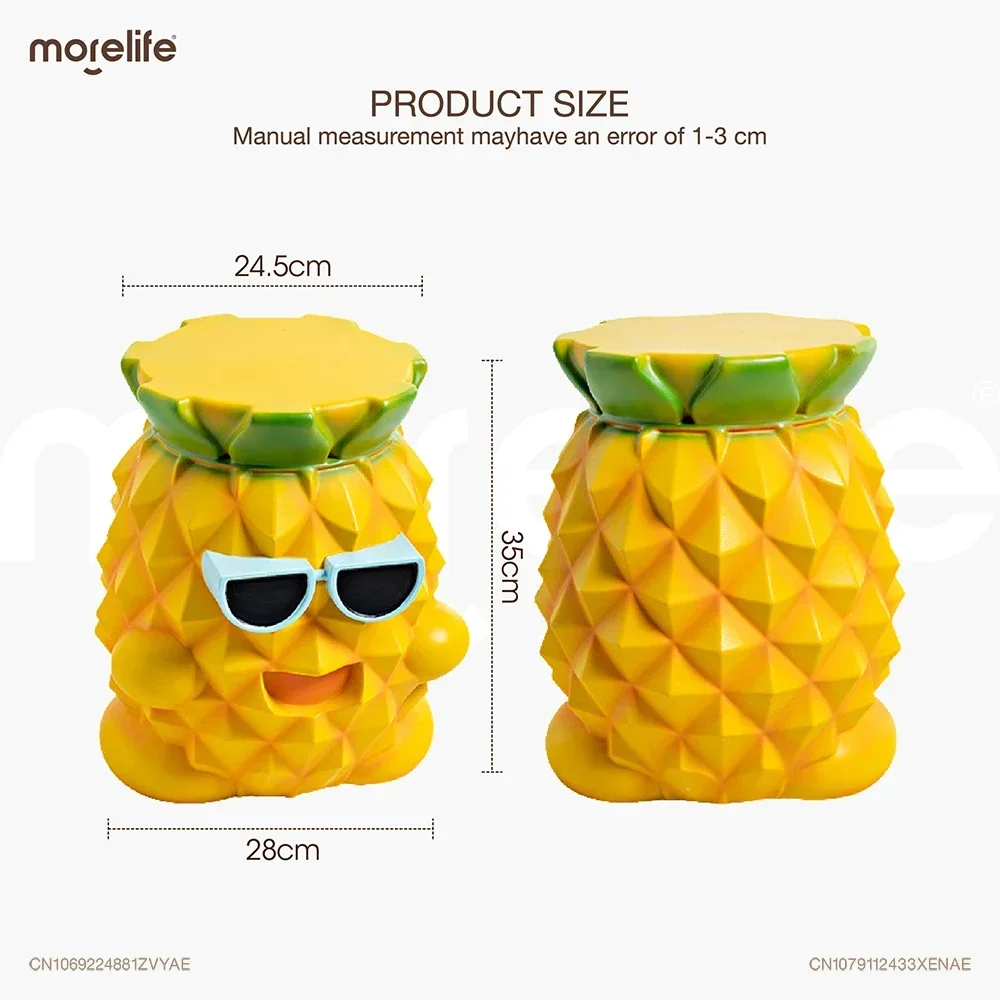 Creative Cute Cartoon Pineapple Coffee Table Instagram Living Room Resin Shoe Changing Stool Decoration Small Bench Furniture