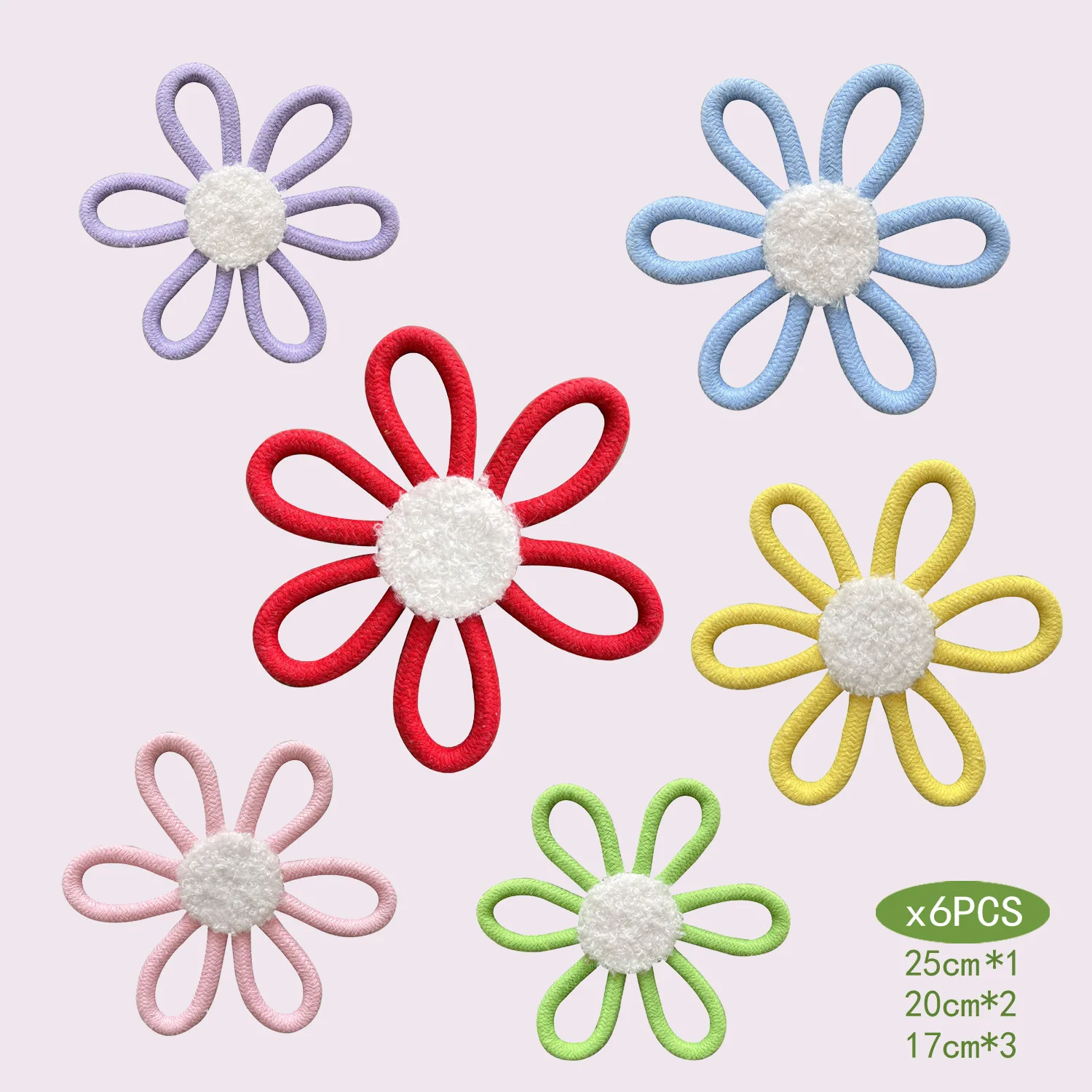 

Children's Room Decor Daisy Lace-Weave Wall Hanging Baby Girl Wall Art Floral Ornament European-Style Handmade Wall Decoration