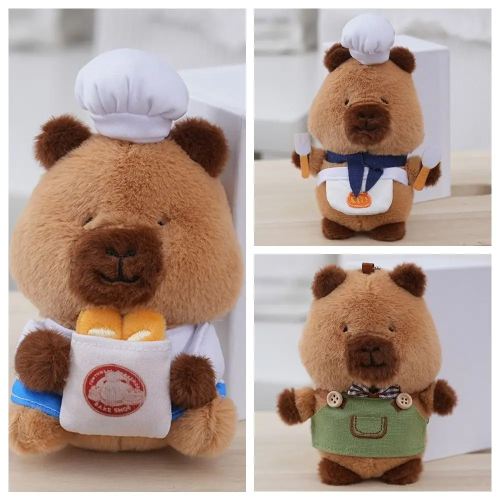 

Cook Capybara Plush Pendant Lovely Dress Up Capybara Plush Keyring Funny Cartoon Capybara Plushie Doll Christmas Gift