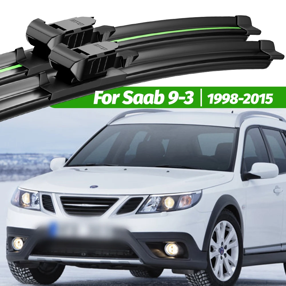 

For Saab 9-3 1998-2015 2pcs Front Windshield Wiper Blades 2002 2004 2007 2008 2009 2012 2014 Windscreen Window Accessories