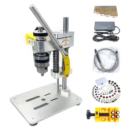 120W Mini Bench Drill Milling Machine Multifunctional Precise Drill Floor B10 Chuck Hole Puncher DIY Wood Metal Drilling Machine