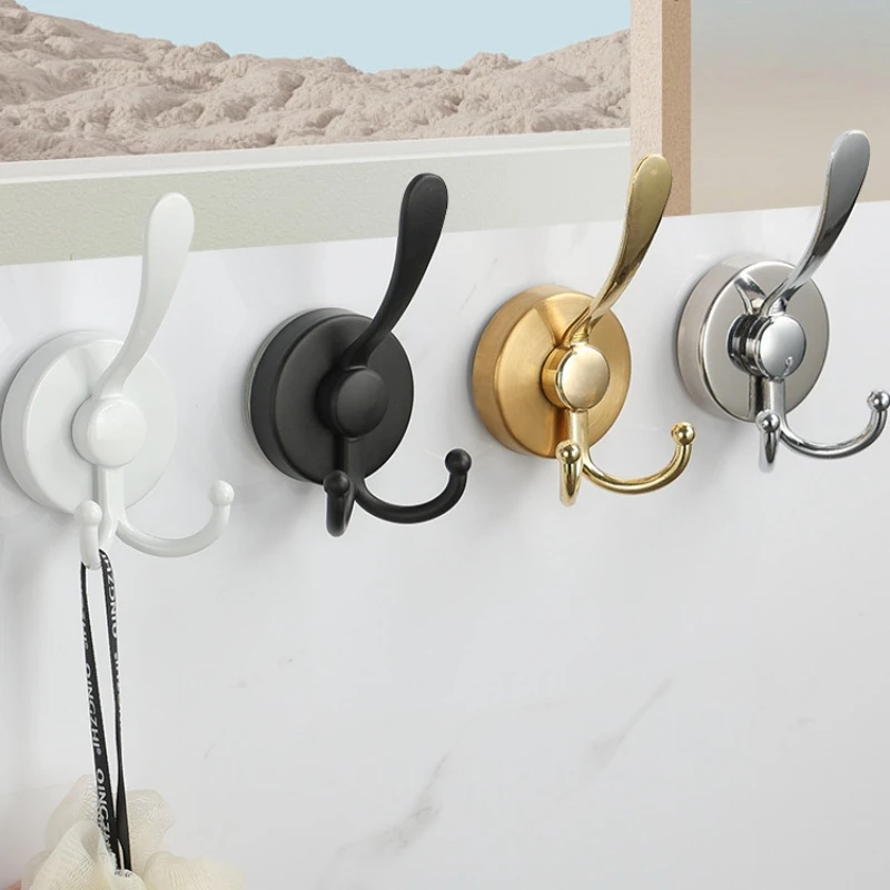 

Stainless Steel Vacuum Suction Hooks Heavy Duty Reusable - No Drill Bathroom Wall Hooks for Towel Clothes Glass Door Kitchen