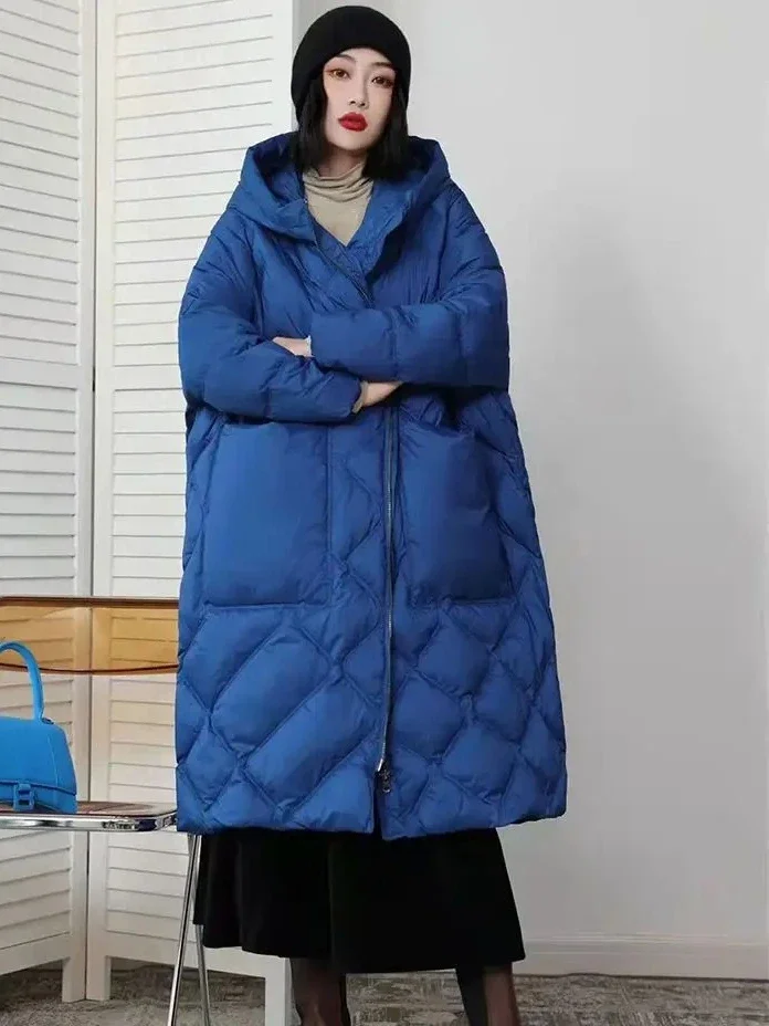Winter New Women's Oversized Down Jacket Commuter Hooded High Street Down Jacket