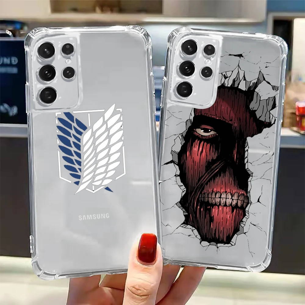 Anime Attack on Titan phone case for Samsung Galaxy  note S21 S20 S9 S22 S30 A12 A71 A51 S10 A50 S22 10 fe ultra 4g 5g plus