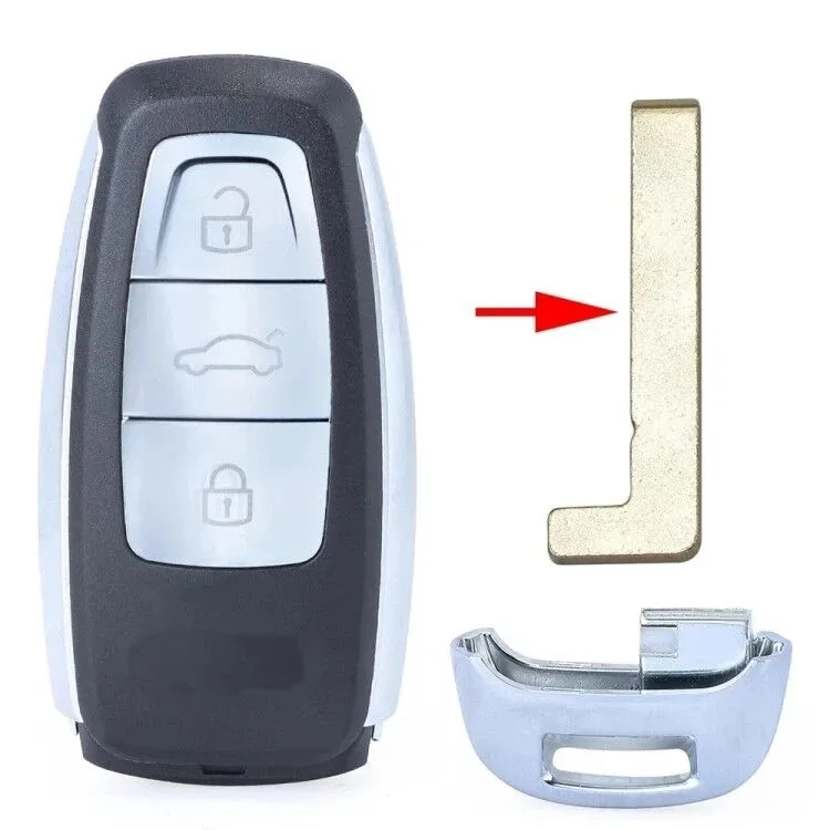 KEYECU Replacement Upgraded Keyless Smart Remote Key Shell Case Fob 3 Buttons for Audi A3 A4 A6 A8 Q2 Q3 Q5 Q7 R3 RS3 RS5 TT