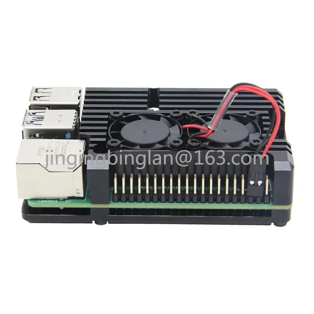 Raspberry pi 4th generation cooling shell raspberry pi3/4 shell fan accessories main board box aluminum alloy