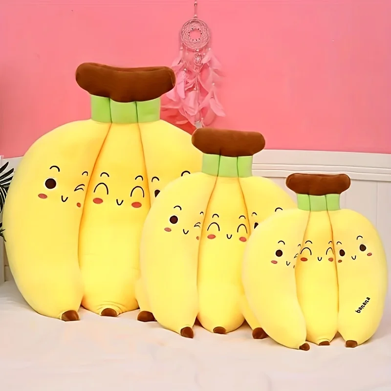 Banana Shape Cushion Cute Seating Pad Oversized Throw Pillow Cute Banana Pillow Plush Toy for Home Decoration Kids Girls Gifts