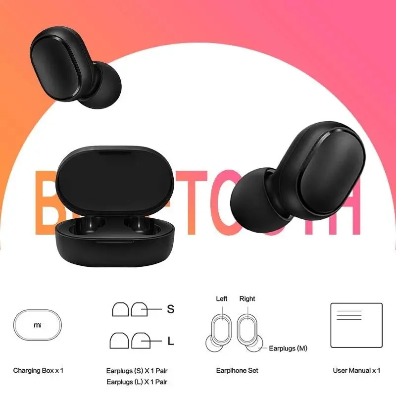 Беспроводные наушники Xiaomi Redmi Airdots 2, Bluetooth 5,0, наушники-вкладыши, Спортивная музыкальная уличная гарнитура с микрофоном, оригинал