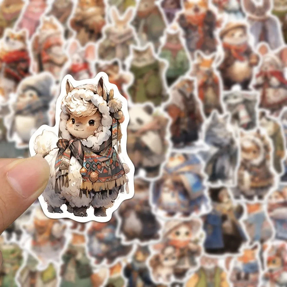 10/30/50pcs Winter Animals Cartoon Stickers Aesthetic Decals Kids Toys Graffiti Stationery Diary Laptop Cute Decoration Sticker