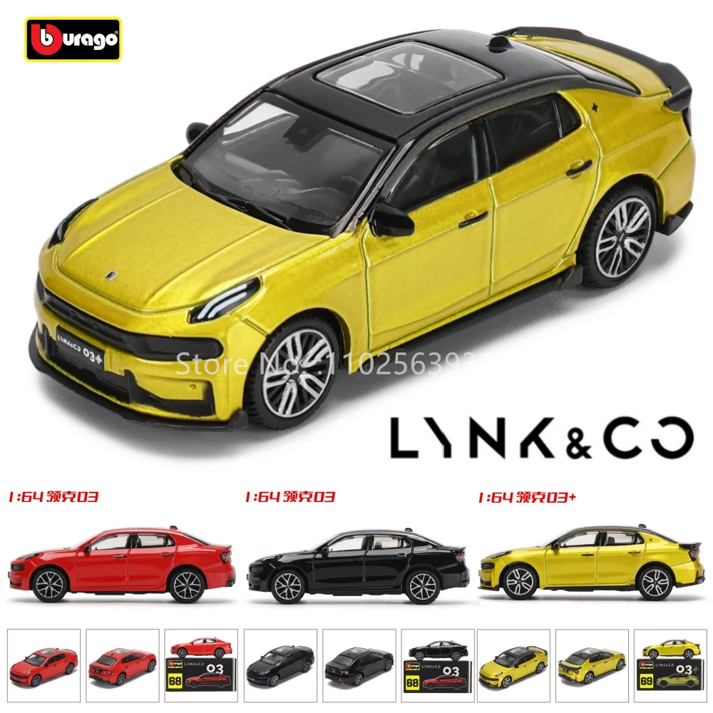 Bburago 1:64 Lynk&Co car model  Model Small Collection Car Alloy Model Toy Gift Scene Decoration Classic and Exquisite