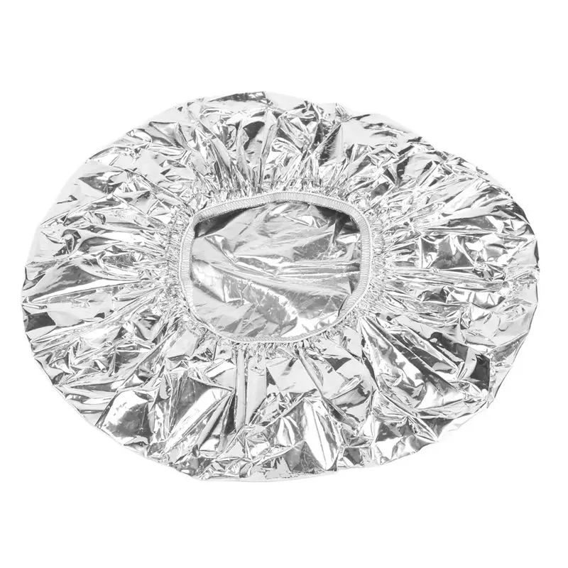 ABRE- Bonnet de douche isolant thermique en feuille d'aluminium, élastique, pour femmes, salon de coiffure, salle de bain