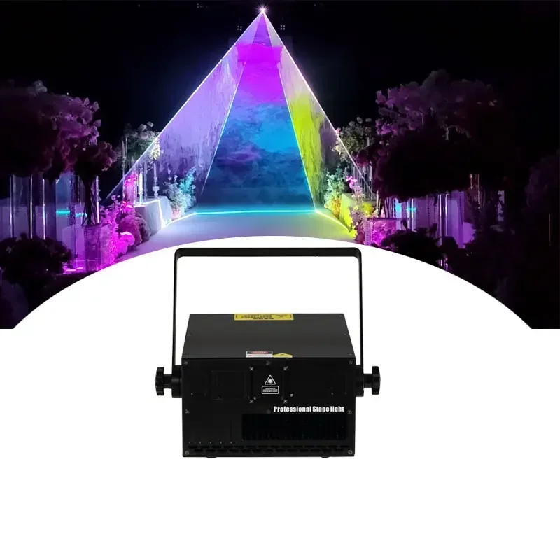 Wedding Laser Light DMX ILDA RGB Lazer Show Projector 3W 6W 10W Laser Light With Snow Smoke Machine