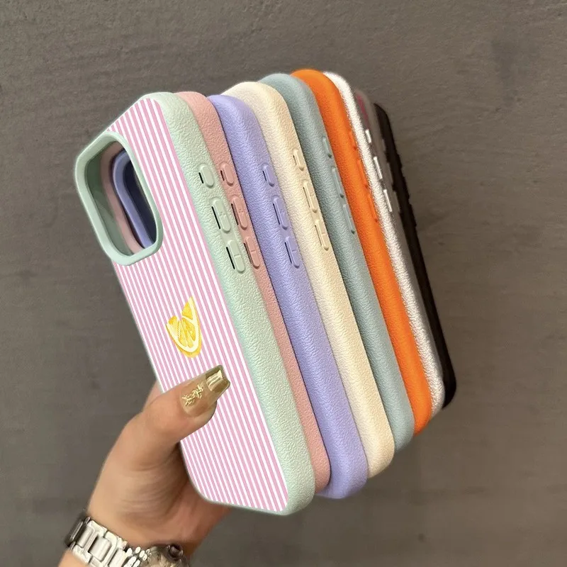 Orange Pink and White Stripes Phone Case For Samsung Galaxy A16 A26 A36 A37 A55 A56 A57 S26 Ultra S25 S24 FE S23 S22 Plus Cover view 5