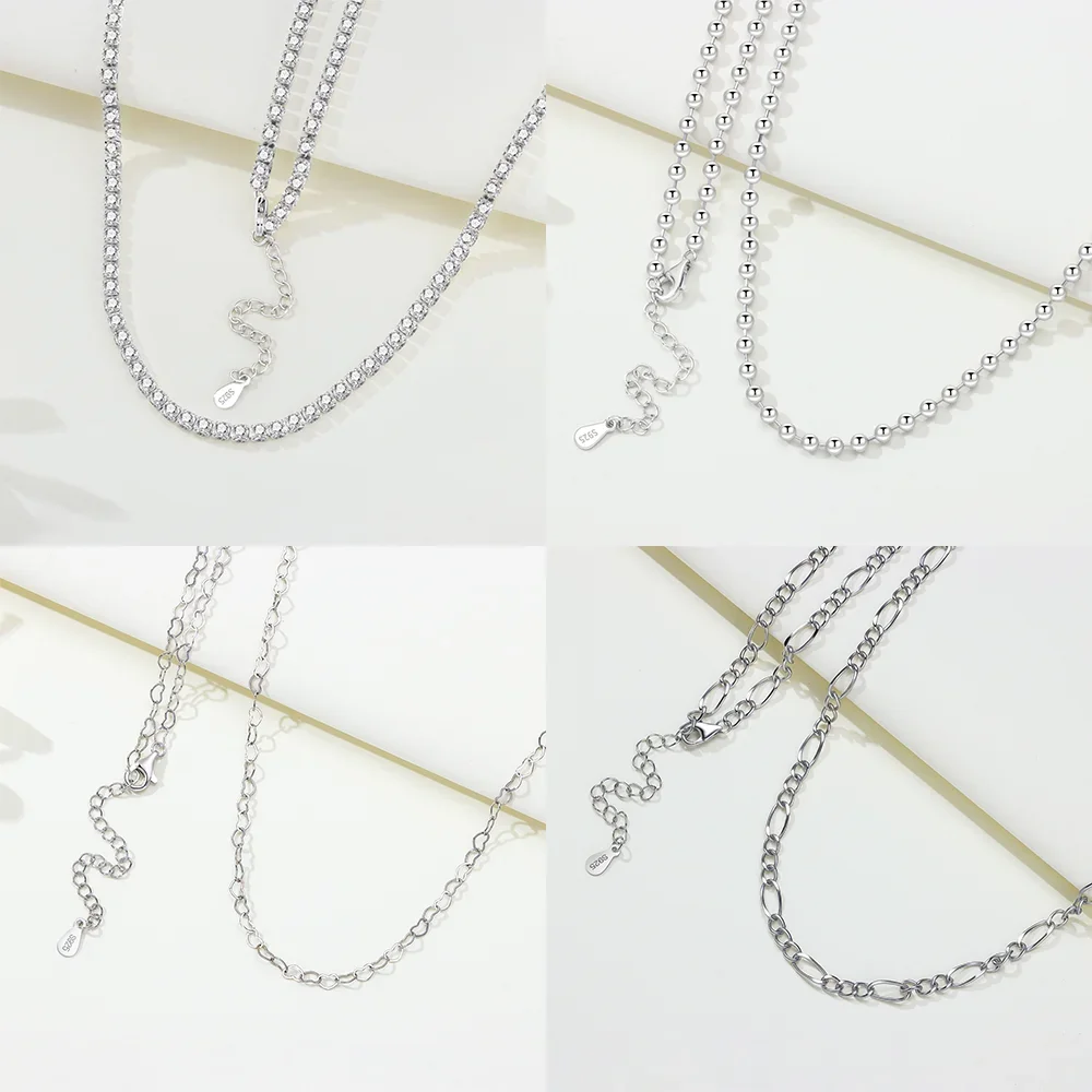 Heart Barrel Star Moon Cross Bee Multi Layer CZ Pendant Original Silver Plated Woman Necklace Anniversary Valentine Jewelry Gift view 3