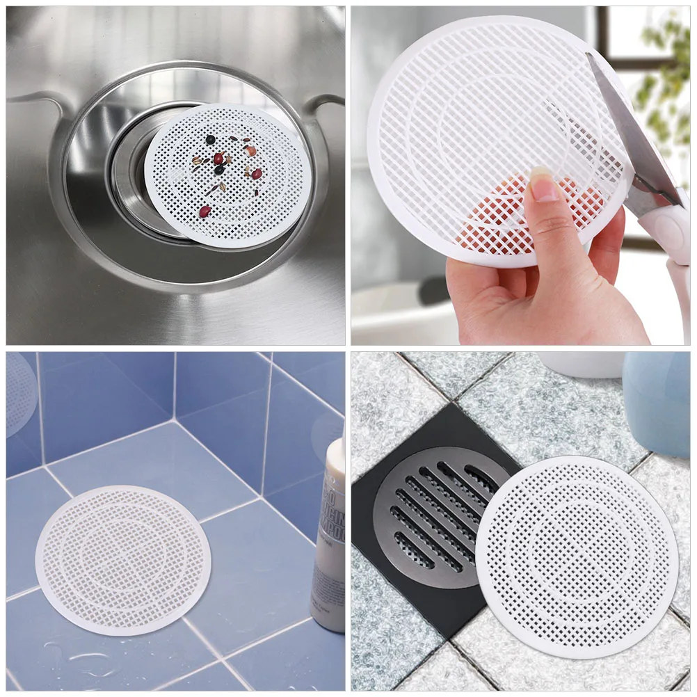 

6pcs Sink Coverdurable Pp Material Fine Filtering No Installation Floor Drain Cover Bathtub Drain Protectors Kitchen Sink