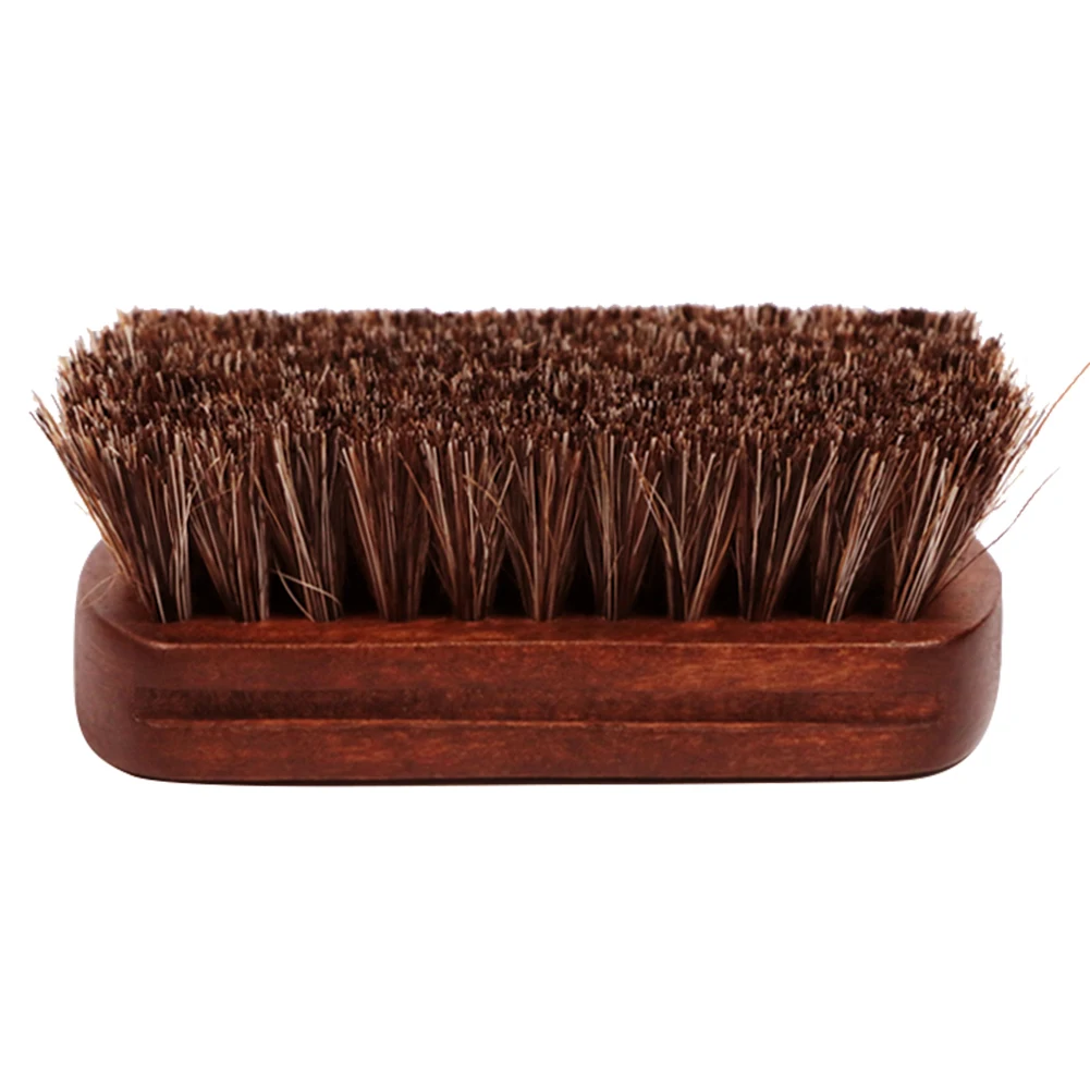 Shine Polishing Brush Auto Wash Horsehair Leather Textile Cleaning Brush for Car Interior Furniture Apparel Bag