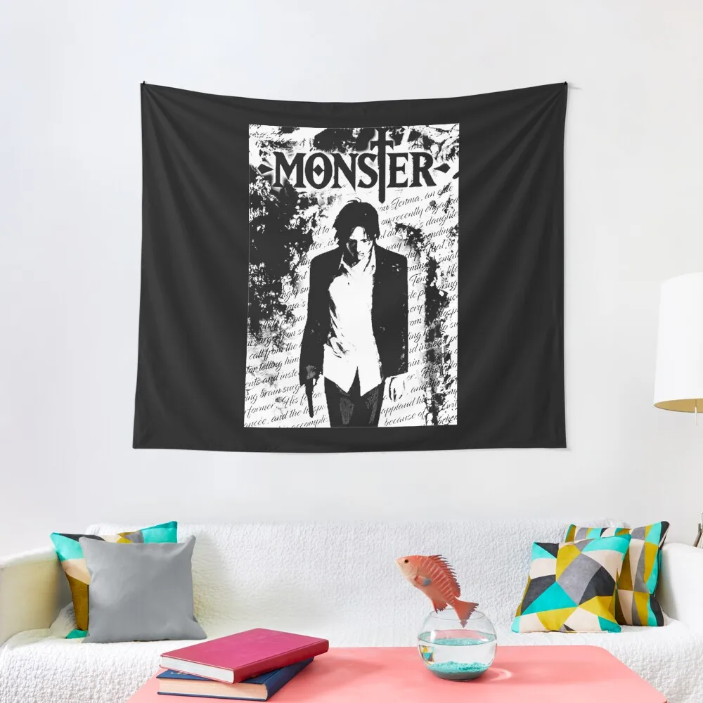 Naoki Urasawa&x27;s Monster - Anime Manga poster Poster Tapestry Wall Art Decoration Room Tapestry