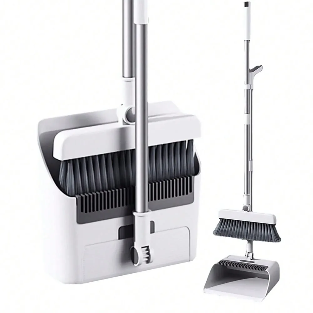 

1 Three in One Broom Set, Sweeping Three Piece Set, Broom and Dustpan, Broom Cleaning Comb, Suitable for Home Use,