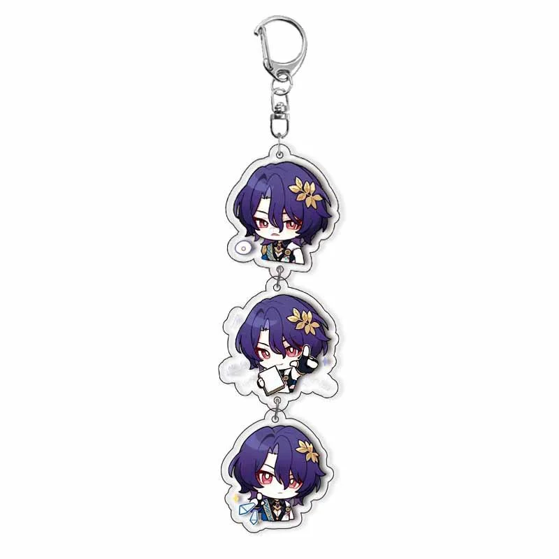 1Pc Anime Game Honkai: Star Rail Firefly Robin Long Strip Cute Pendant Keyring Backpacks Keychain Accessories Acrylic Decoration