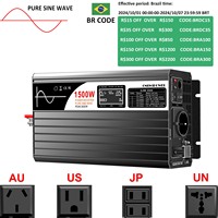 1500W inverter 12v 220v pure sine wave solar power inverter DC 24V 48V to AC 110V with remote control