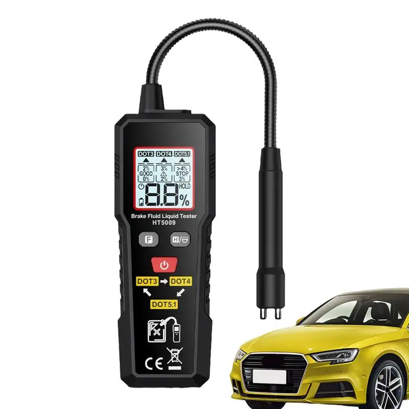 Auto Brake Fluid Tester car Brake Fluid Moisture Tester Backlit Oil Moisture Water Detection Hydraulic Fluid Moisture Analyzer