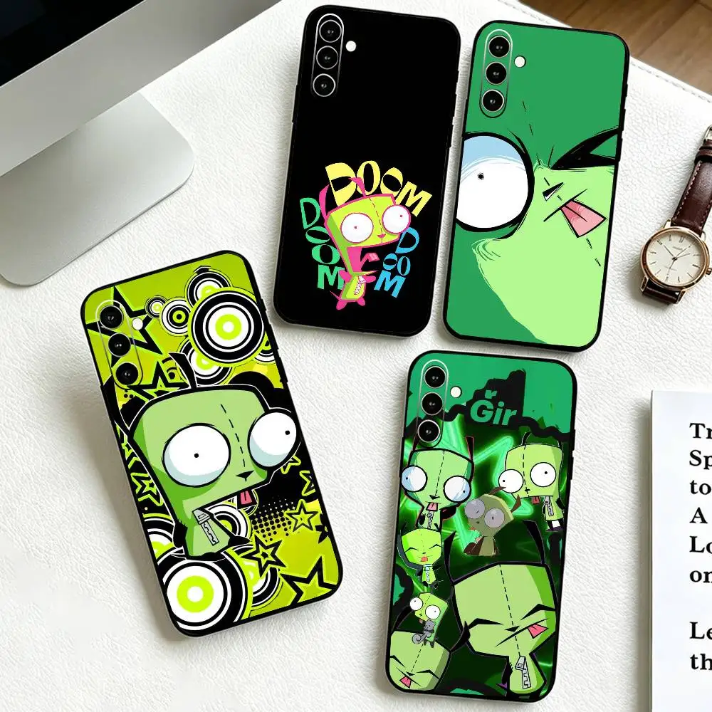 I-Invader Z-Zim Gir  Phone Case For Samsung Galaxy A73,A72,A71,A70,A53,A52,A51,Soft Silicone Black Cover