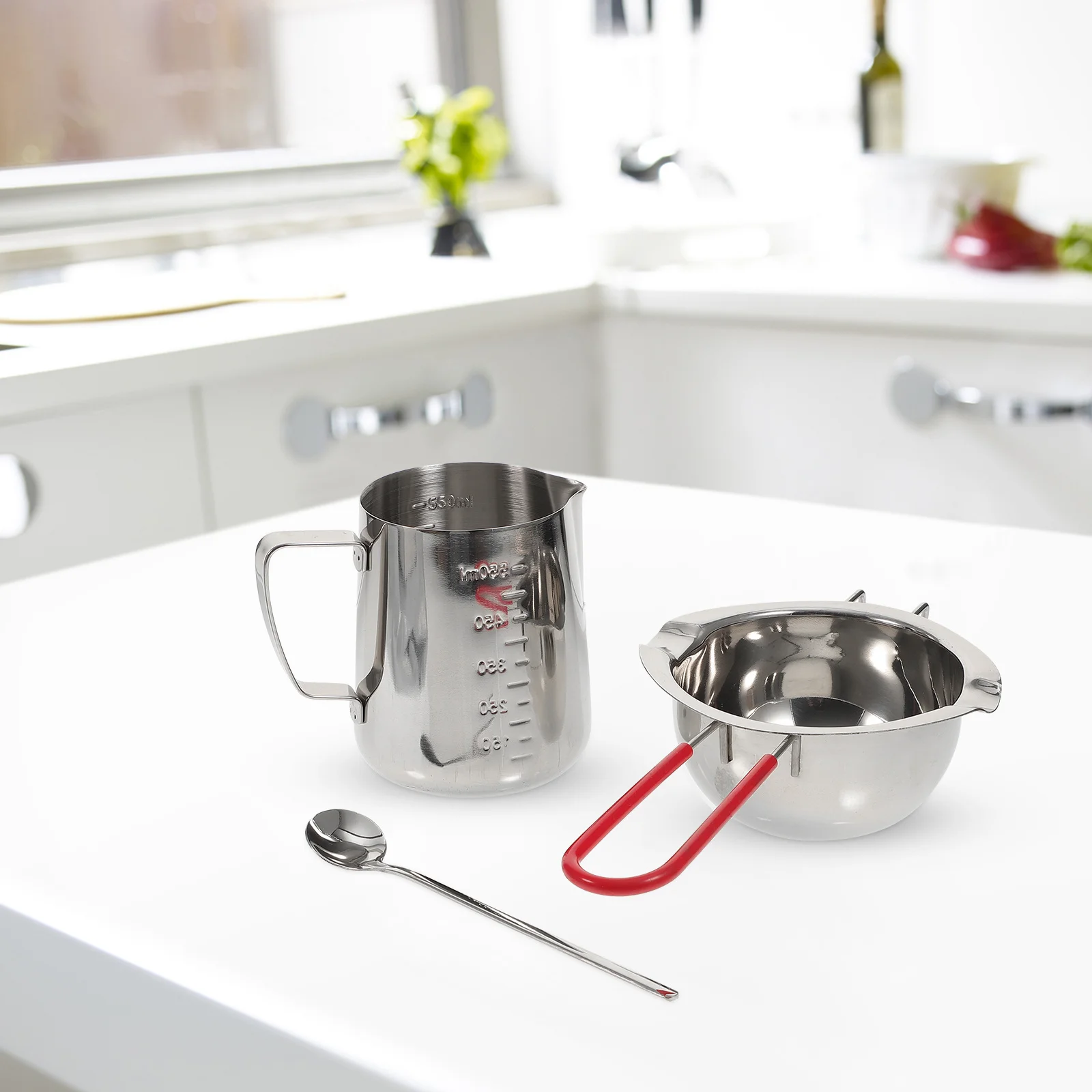 

1Set Stainless Steel Melting Pot Compact Butter Cheese Chocolate Heating Utensil Kitchen Supplies Chocolate Melting Pot