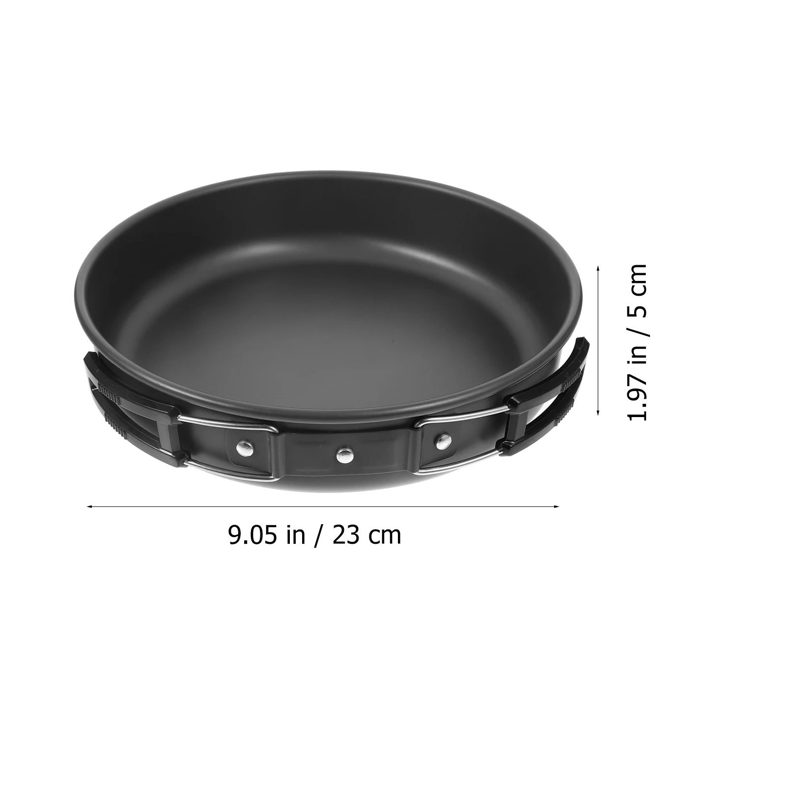 

Portable Camping Frying Pan Set Large Size Nonstick Hard Easy Clean Handle Outdoor Kitchen Steak Egg Pan Baking Supply