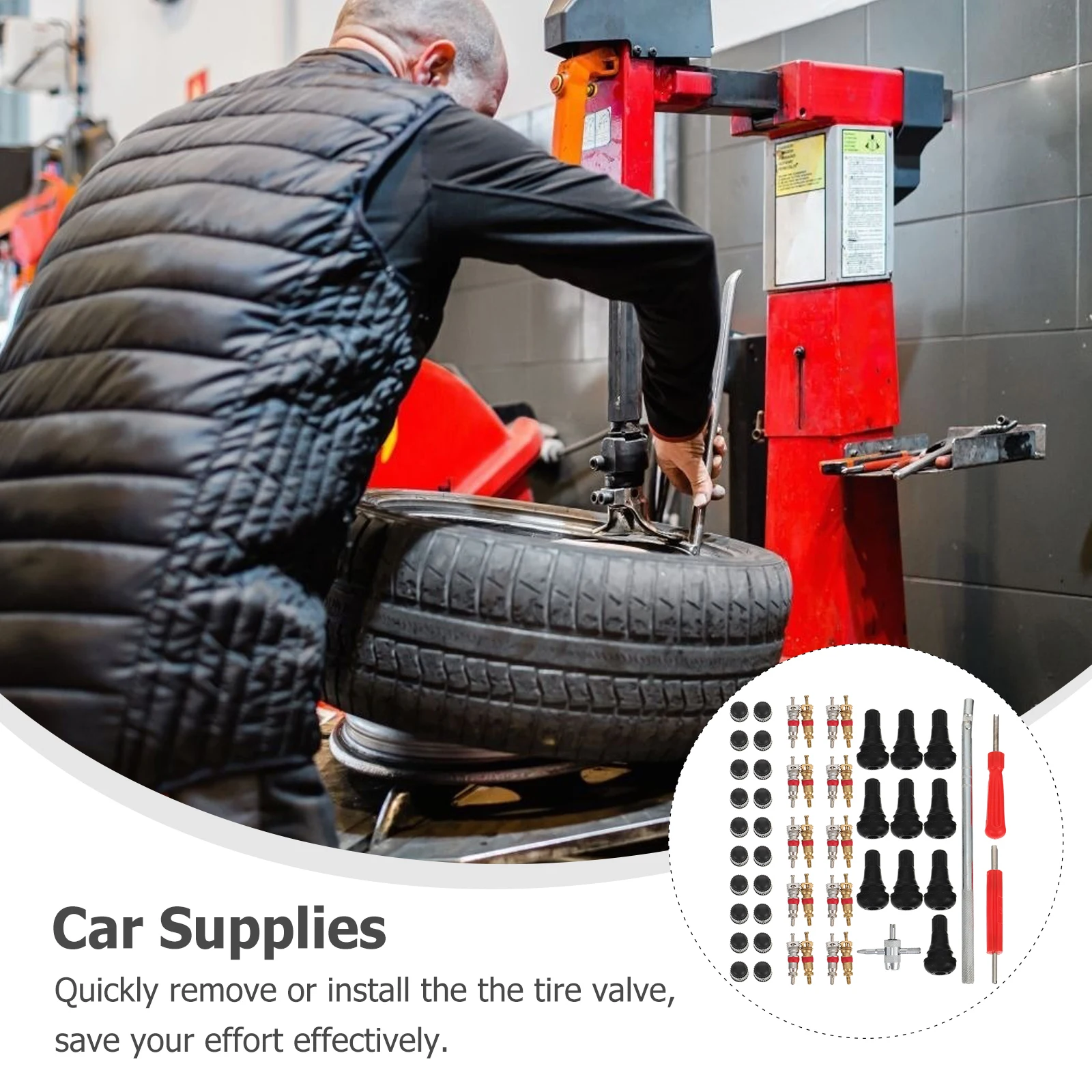 

Tyre Stem Puller Kit Tire Core Supplies Stem Remover Repair Valve Tool for Auto Motorcycle Truck