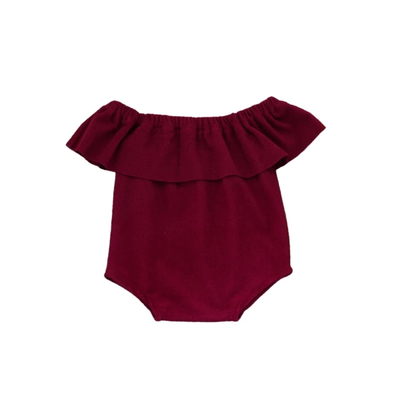2pcs Newborns Photography Costume Set Lovely Girls Bodysuit & Flower Headband
