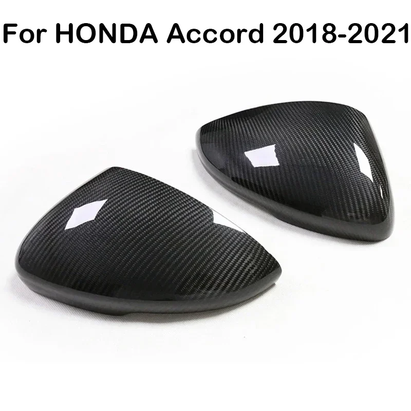 

Настоящее углеродное волокно для HONDA ACCORD 10th 2018-2021, автомобильные боковые зеркала заднего вида, чехлы, аксессуары для дверных зеркал