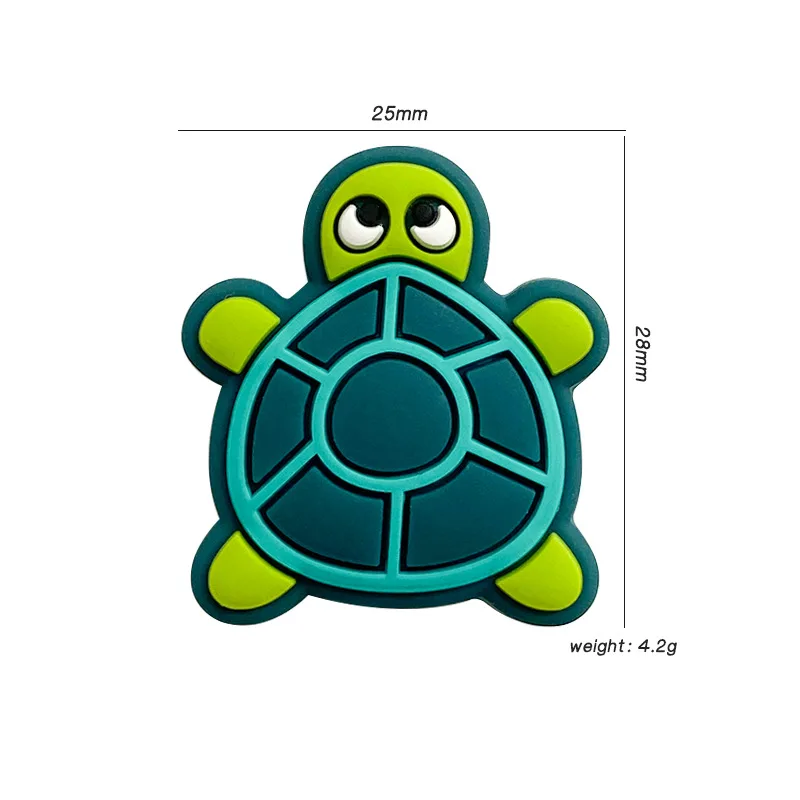 Cuentas de silicona de tortuga para morder, accesorios de juguetes para recién nacidos, mordedor de grado alimenticio, cadena de pezón, chupete DIY, 10 piezas