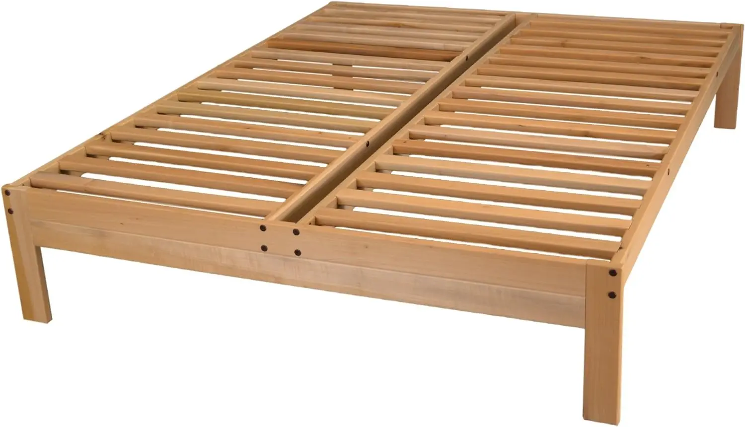 Platform Natural Poplar Bed - Queen