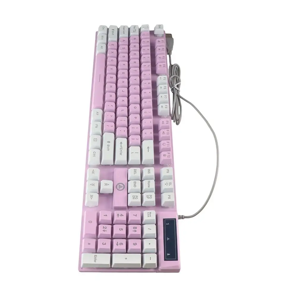 

Механическая клавиатура с защитой от фантомных нажатий, водонепроницаемая, с подсветкой, проводная, игровая клавиатура