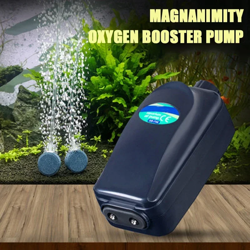 

Silent Aquarium Oxygenation Pump Air Pump Fish Tank Adjustable Air Volume High Power Oxygenator Air Compressor Aerator 220V 12W