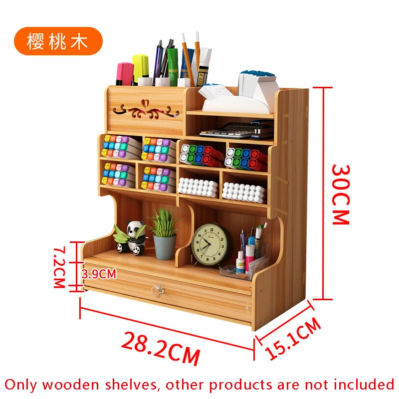 Marker Pen Holder Storage Box Creative Wooden Storage Shelf For Office Desktop DIY Model Accessories Tool Making