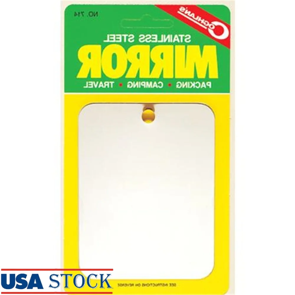 Onbreekbare roestvrijstalen spiegel Compact Breukbestendig Outdoor Reizen Campingaccessoires Lichtgewicht Duurzaam Reflecterend