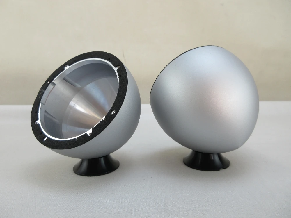 Suitable for Car Audio Modification 3.5-inch Aluminum Midrange Speaker Base Installation 1 Pair of Silver Midrange Bracket