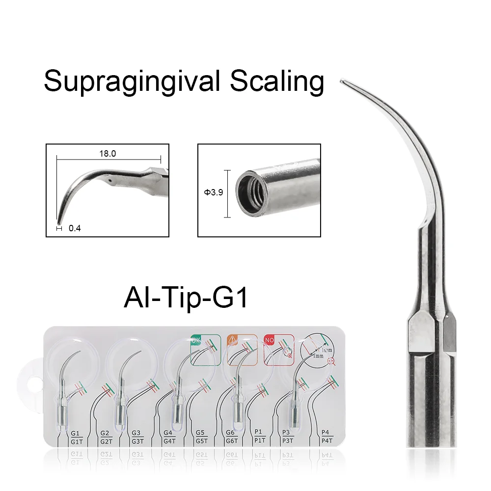 Końcówki stomatologiczny skaler ultradźwiękowy serii ai-tip skalowanie przyzębia endodontyka końcówki skalujące pasują do końcówek skalera typu E G P