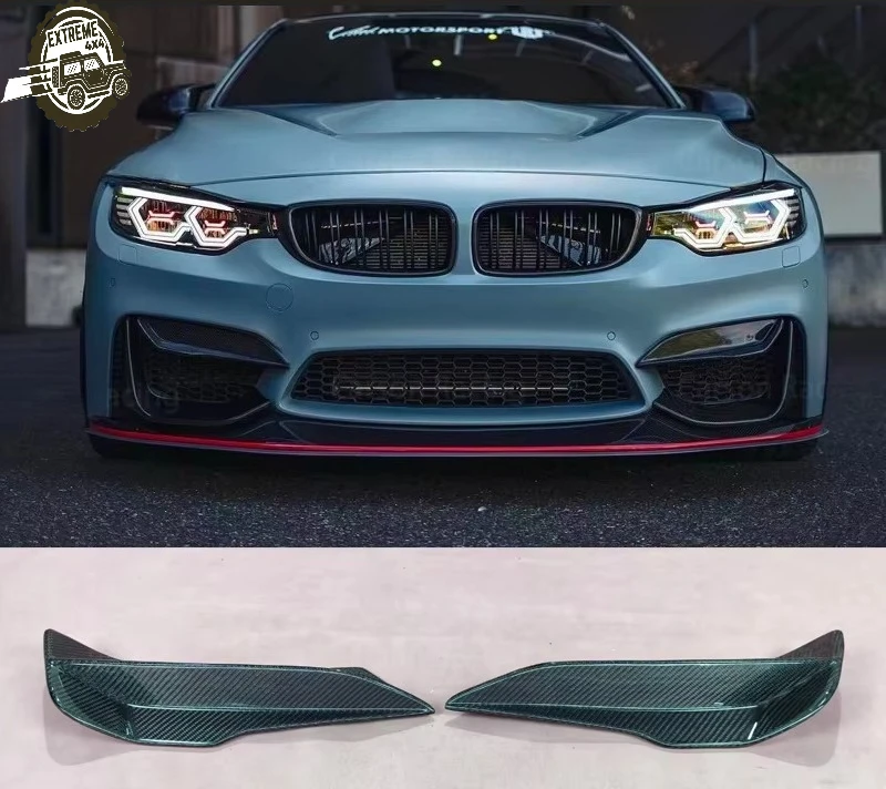 

For BMW F80 M3 F82 M4 MAD Style Wet Carbon Fiber Body Kit Ornament Real Carbon Front Bumper Package Corners Exterior Accessories