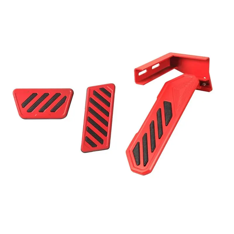 

Anti-Slip Brake Pedal& Gas Accelerator Set With Left Footrest Pedal Riser For JK Wrangler 2007-2017 Red