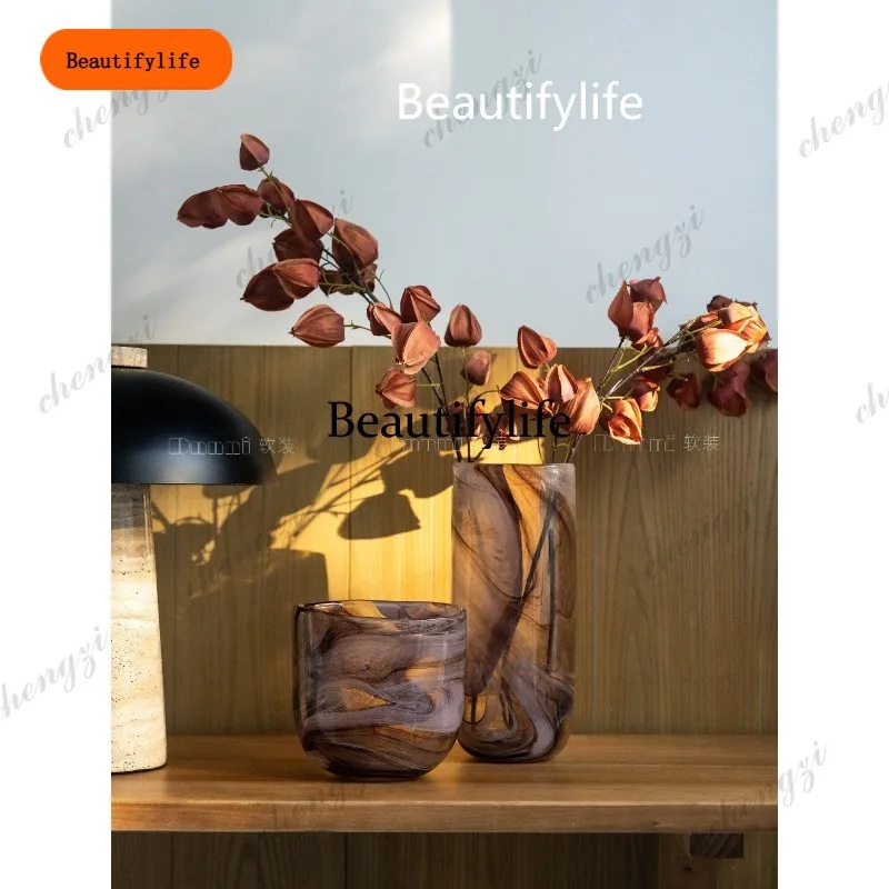 CCC Simple modern cloud flower ware glass home living room dining table flower arrangement vase ornament