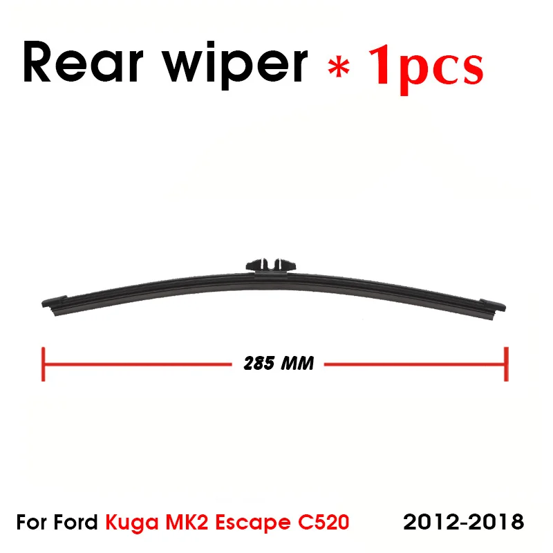 Car Wiper Front Rear Blades Set For Ford Kuga MK2 Escape C520 2012 2013 2014 2015 2016 2017 2018 Front Rear Window 28\