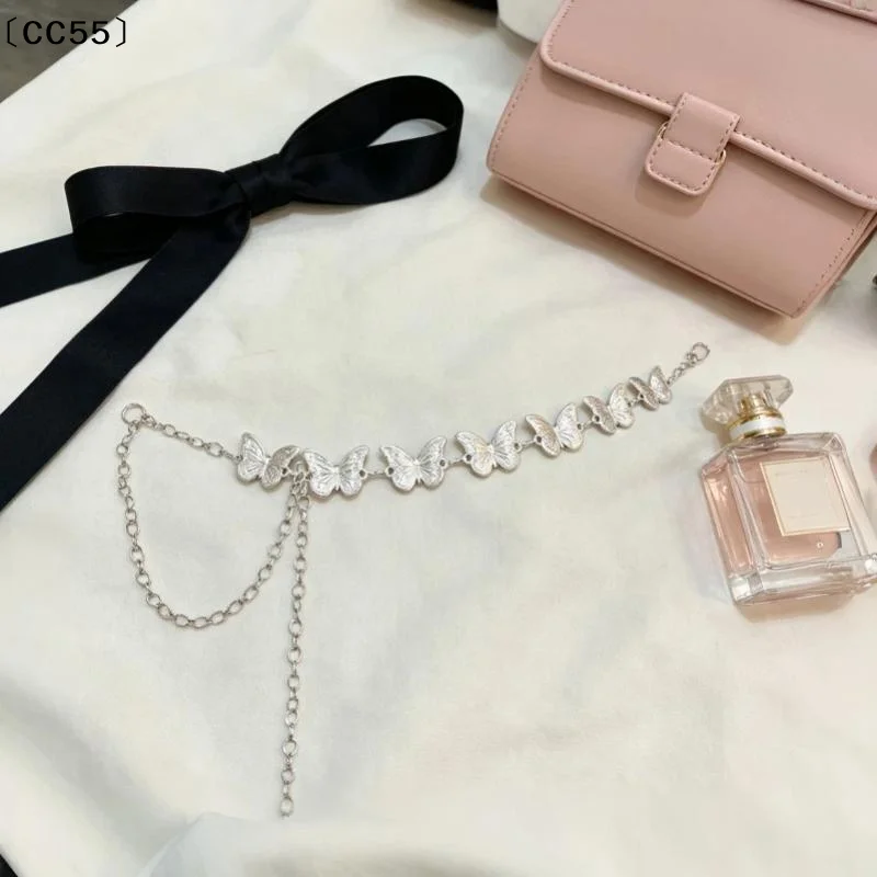 1Pcs Silver Butterfly Waist Chain With Adjustable Hanging Chain Design Perfect For School Outfit Daily Wear Party Access〔CC55〕